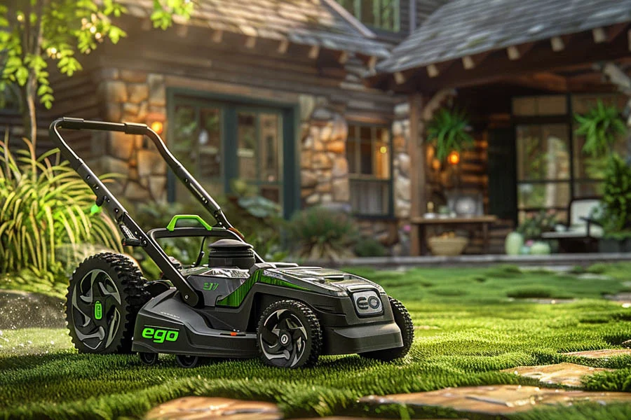 self powered lawn mower